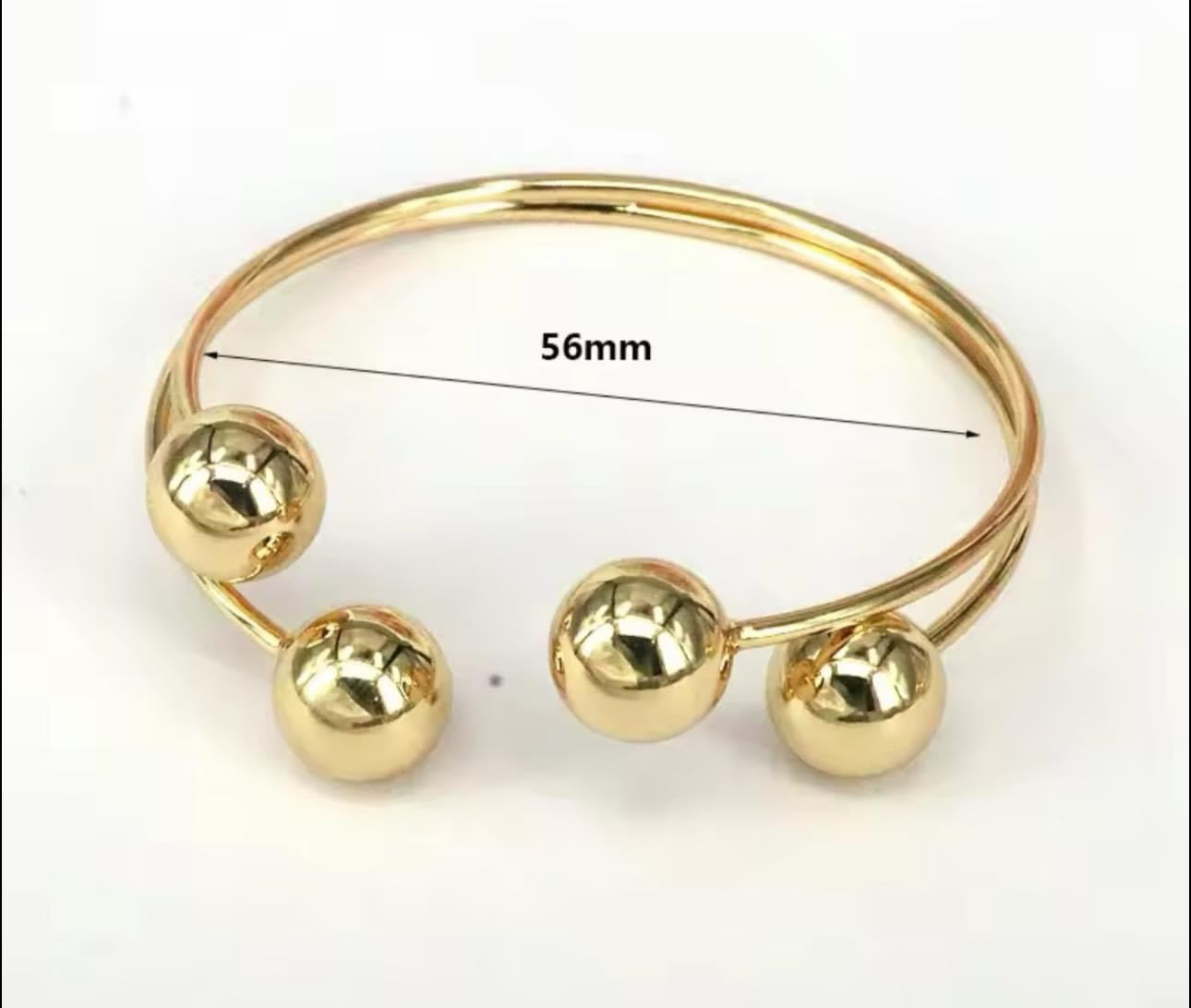 JOYERIA - Bangle 4 Esferas (Ajustable) 1pc