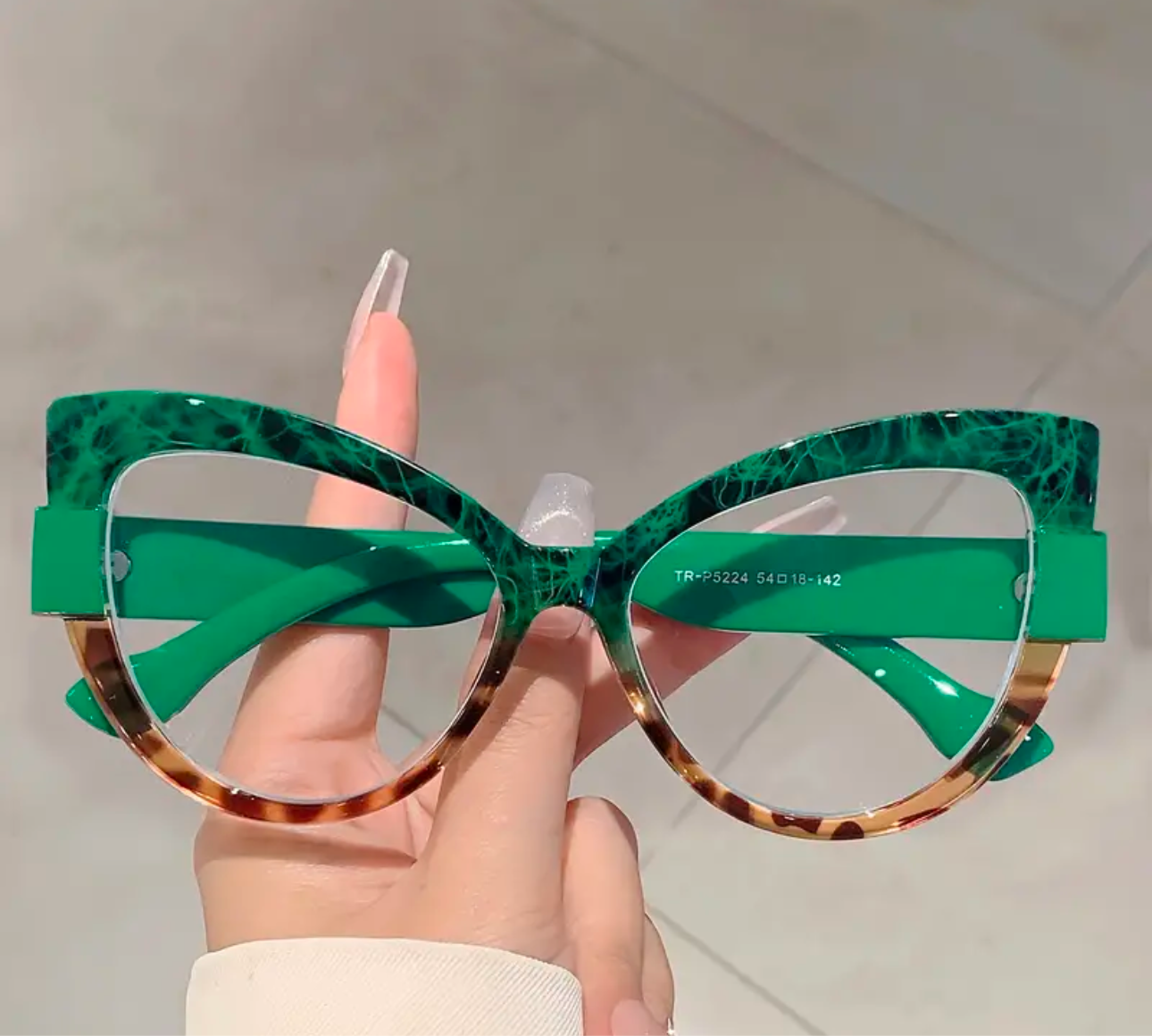 GAFAS GLAM - VERDE & BROWN LEOPARDO