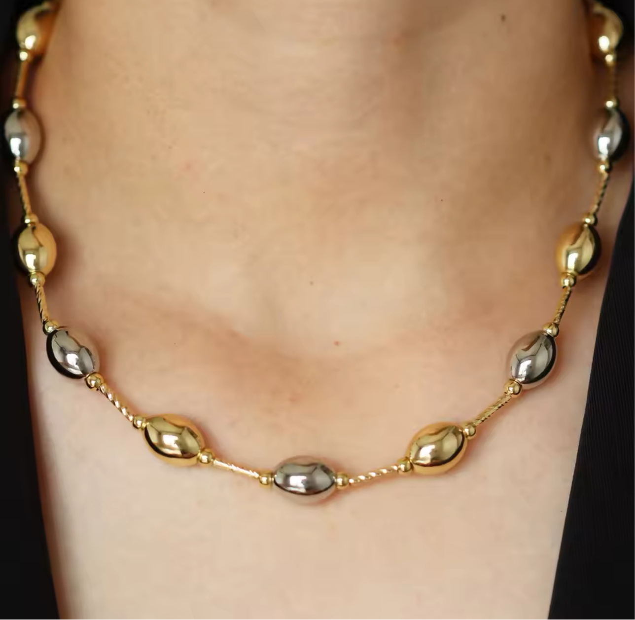 JOYERIA - Collar Ovals 1pc