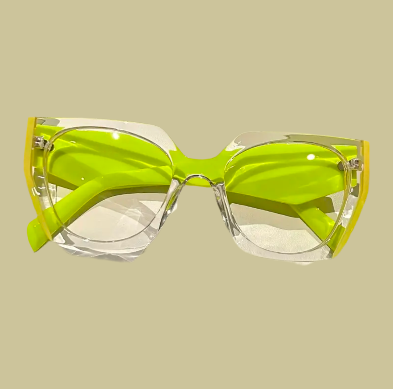 GAFAS GLAM - CLEAR & LEMON GRUESA