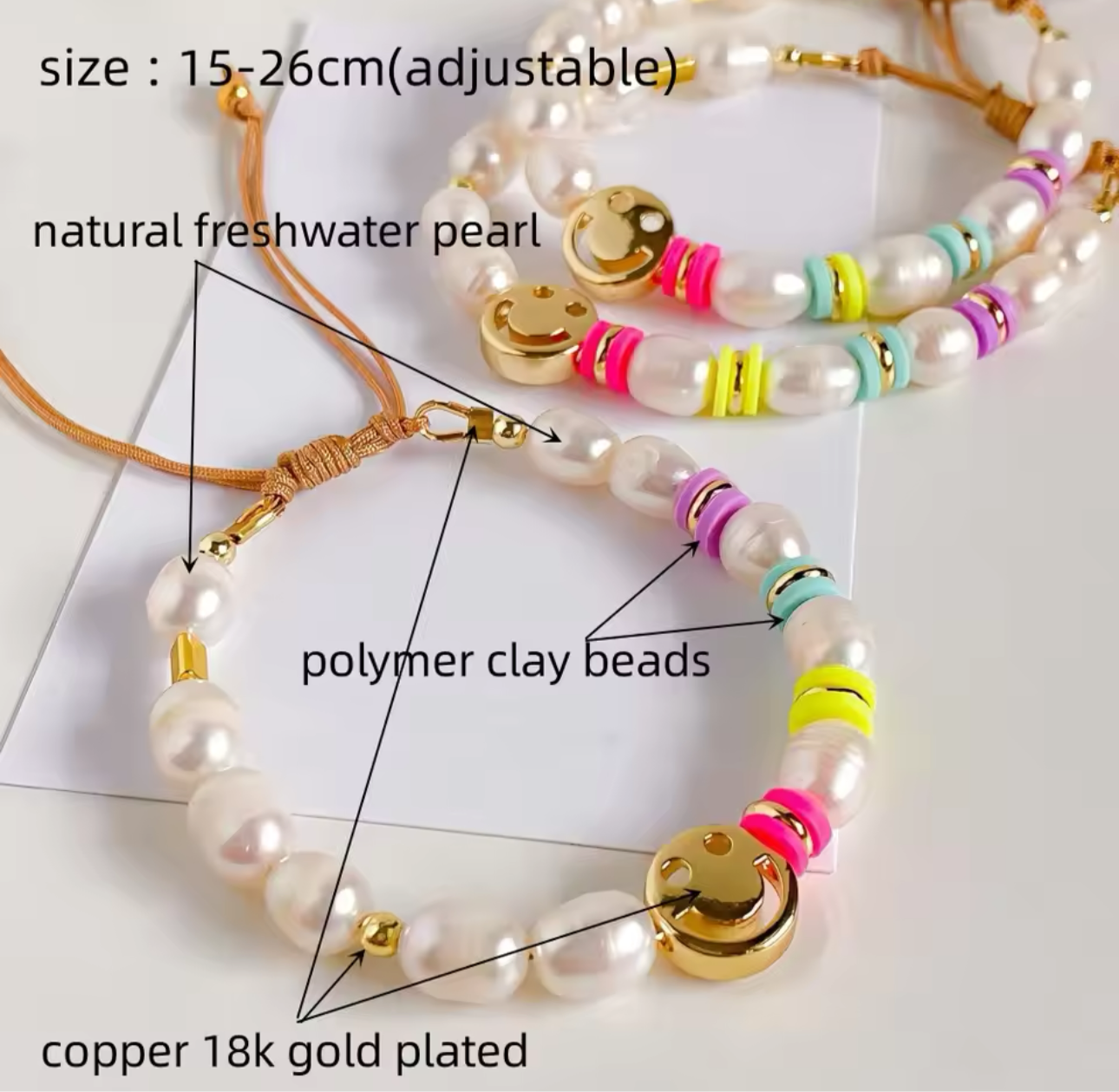 JOYERIA - Pulsera Happy Face Colorida 1pc