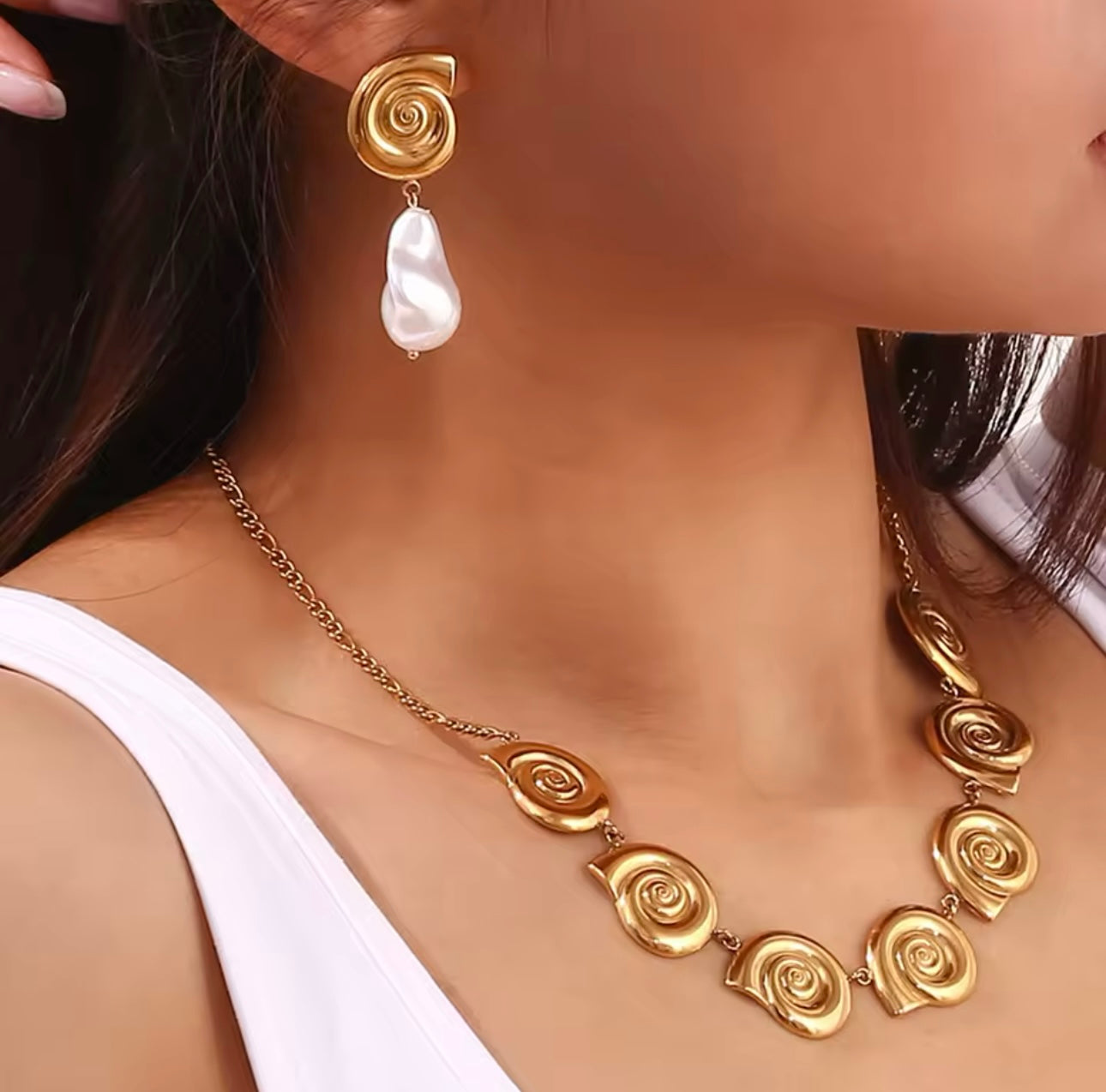 JOYERIA - Collar de Caracol 1pc