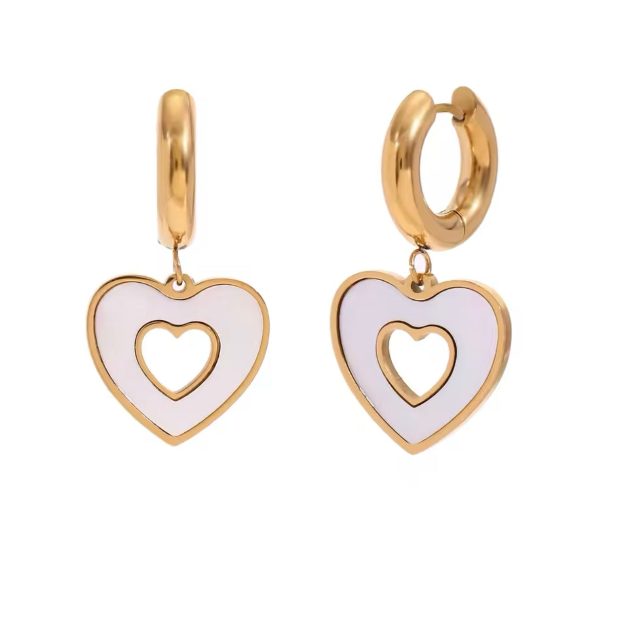 JOYERIA - Aretes Corazón con Argolla