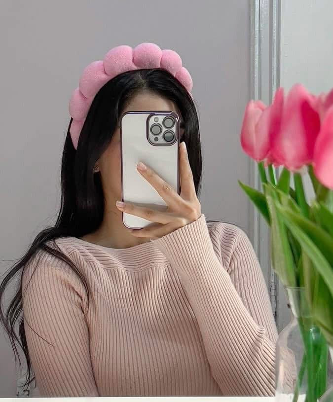 SIMPLY BELLA - Spa Headband & Wrist Bands Set – Soft, Handmade Comfort Pink