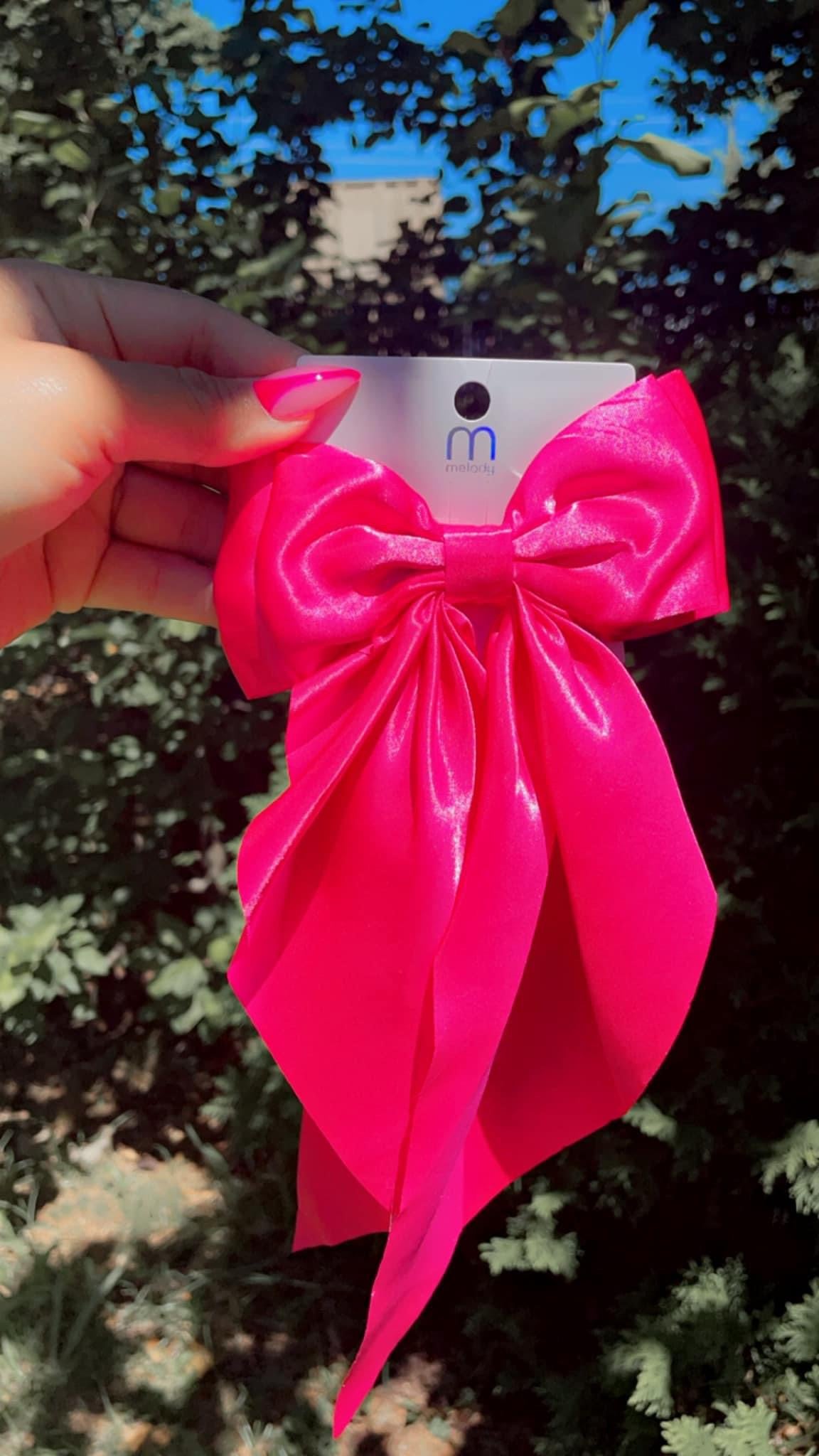 Lazo Coquette - Completamente Satinado (Tamaño Grande) 1pc