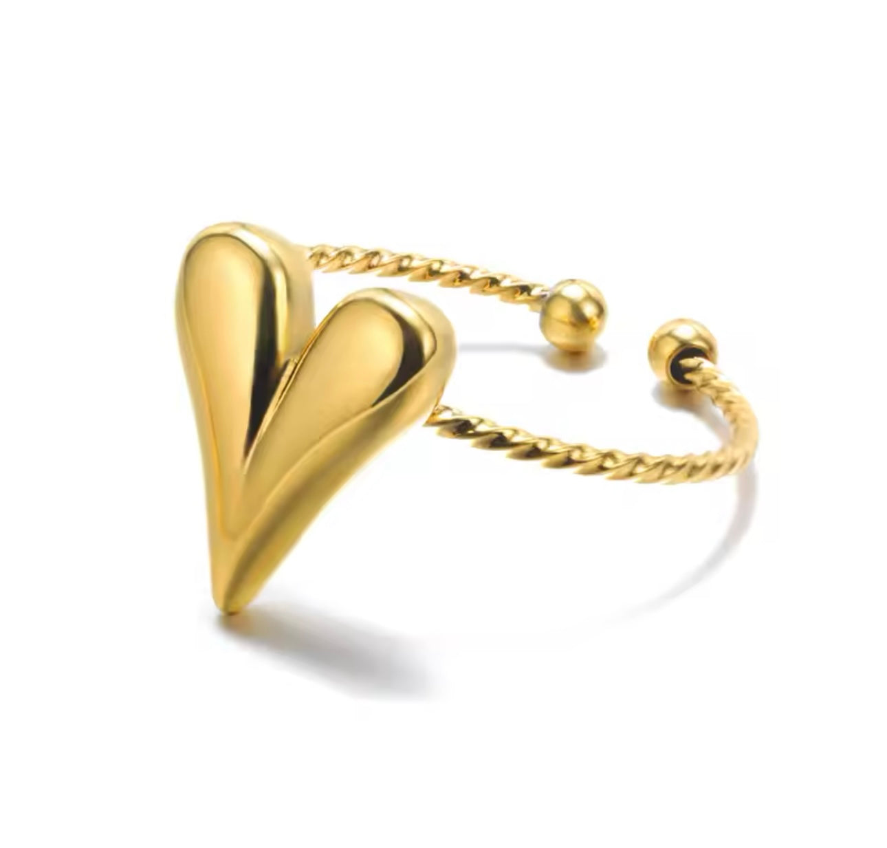 JOYERIA - Sortija de Corazón (Ajustable) 1pc
