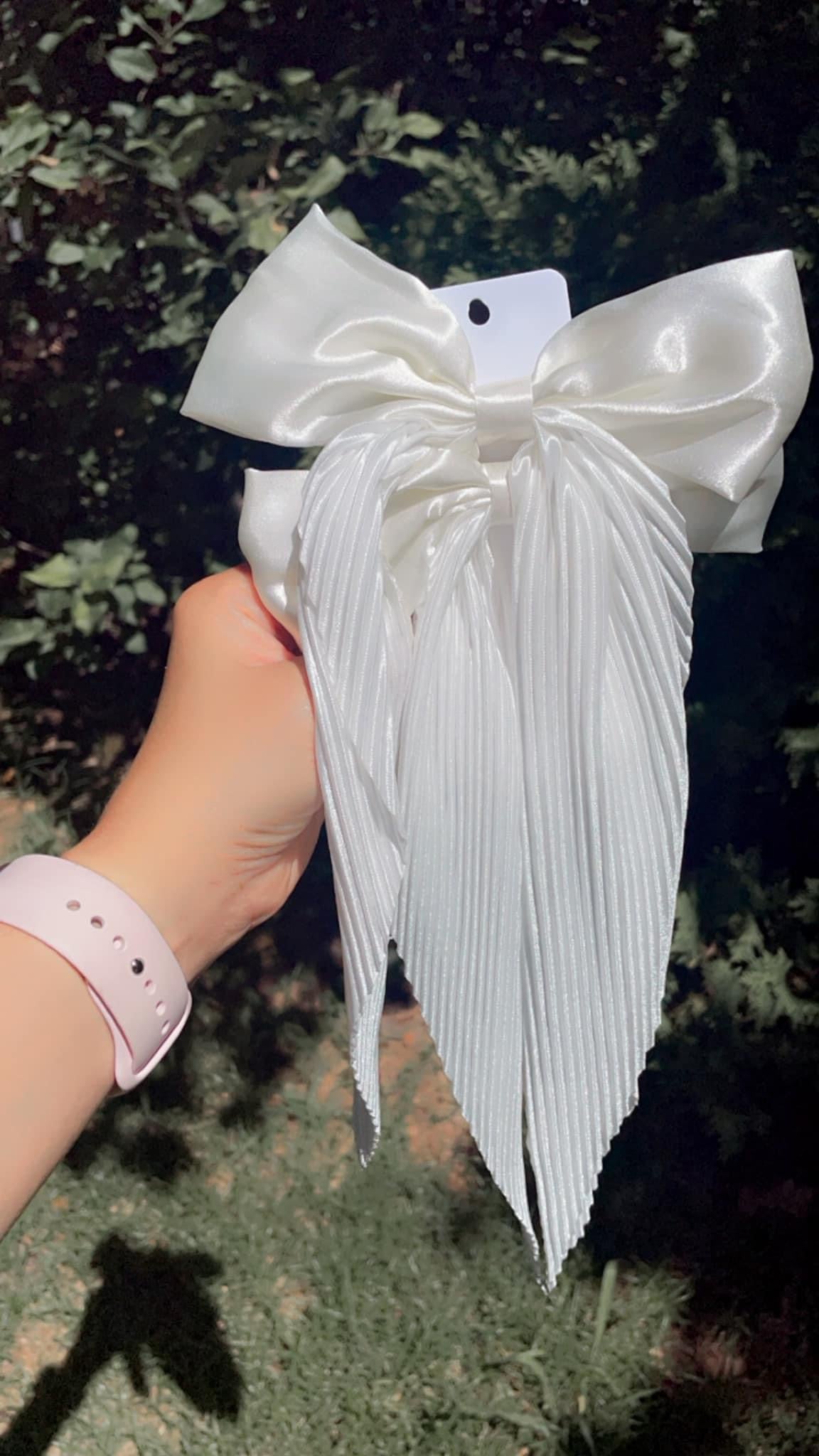 Lazo Coquette - Coleta Larga Satinado (Tamaño Grande) Set de 2pcs