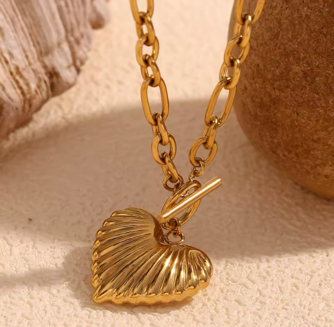 JOYERIA - Collar de Corazón Rasgado 1pc