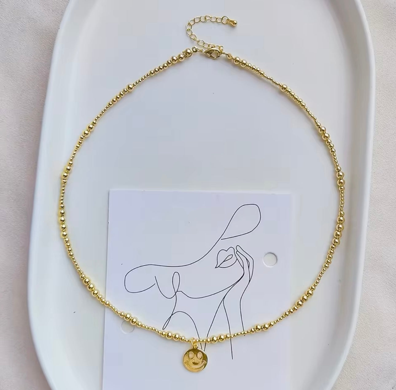 JOYERIA - Collar Happy Face 1pc