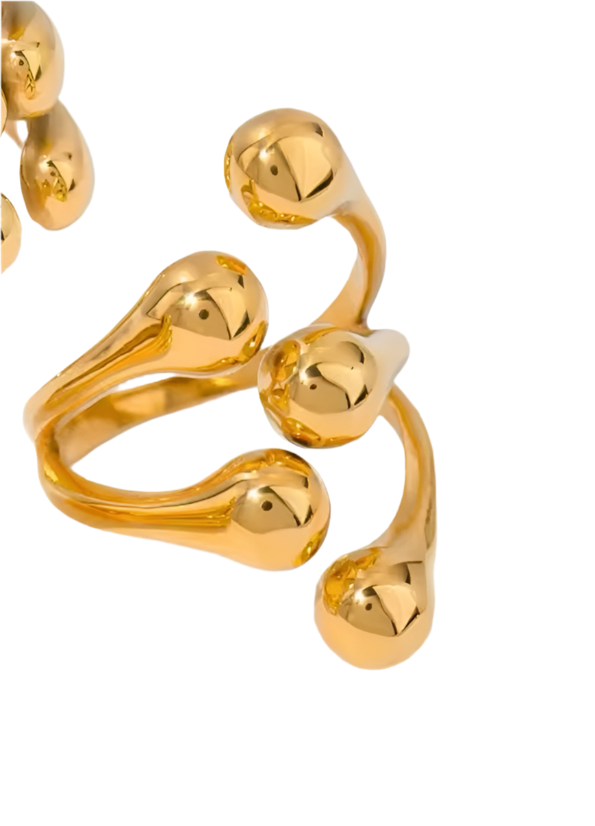 JOYERIA - Sortija 5 Ovals (Ajustable) 1pc