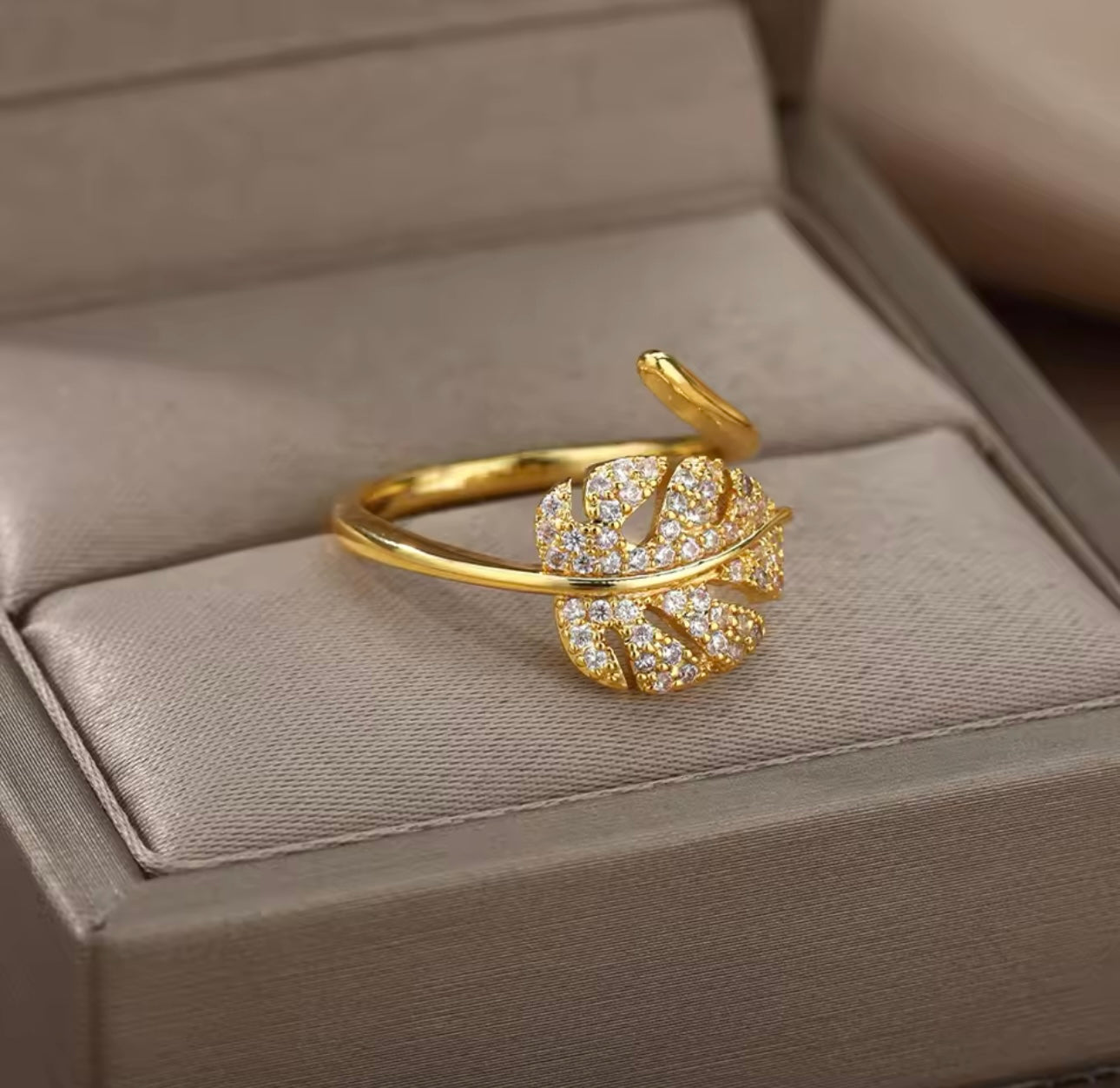 JOYERIA - Sortija de Hoja 1pc