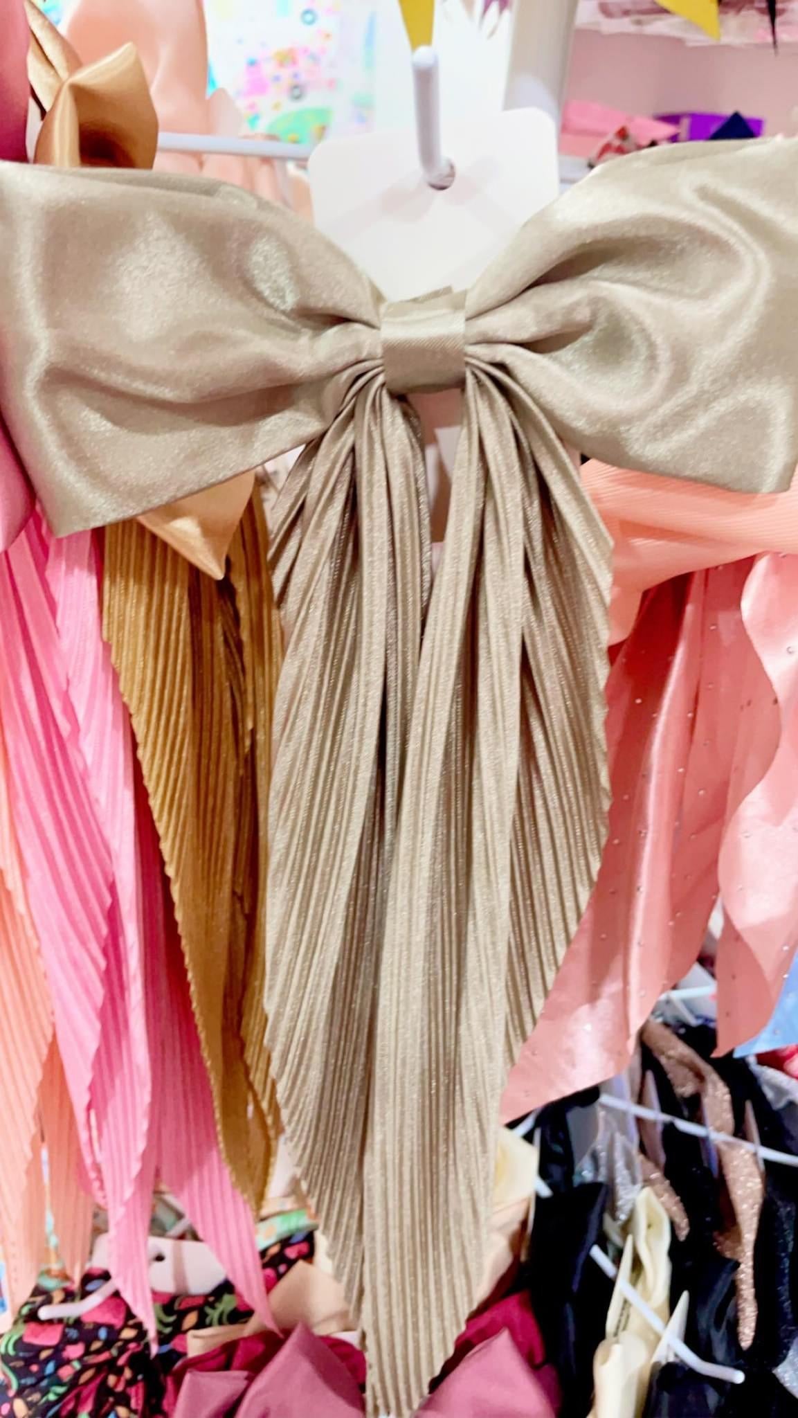 Lazo Coquette - Coleta Larga Satinado (Tamaño Grande) 1pc