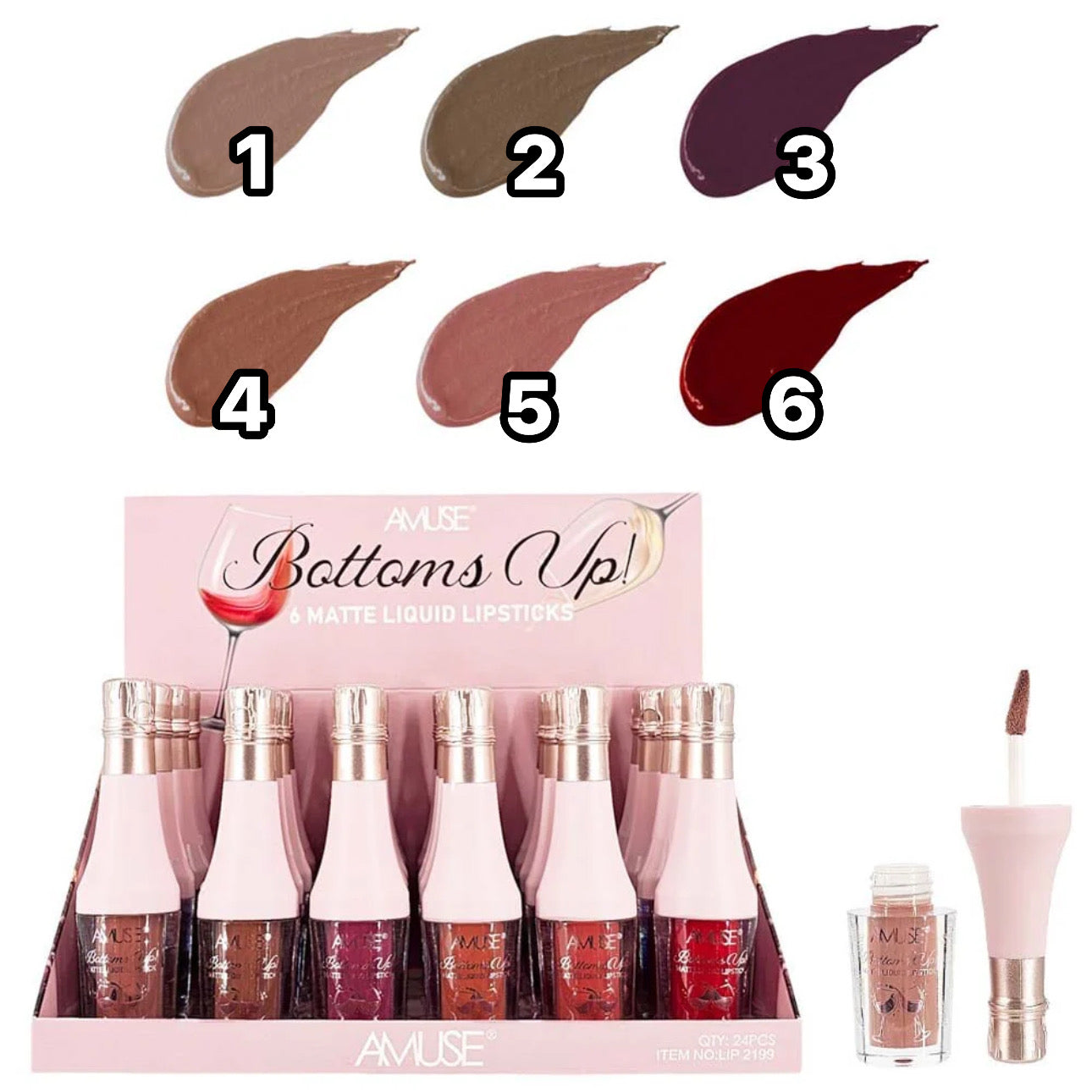 AMUSE - BOTTOMS UP MATTE LIQUID LIPSTICK