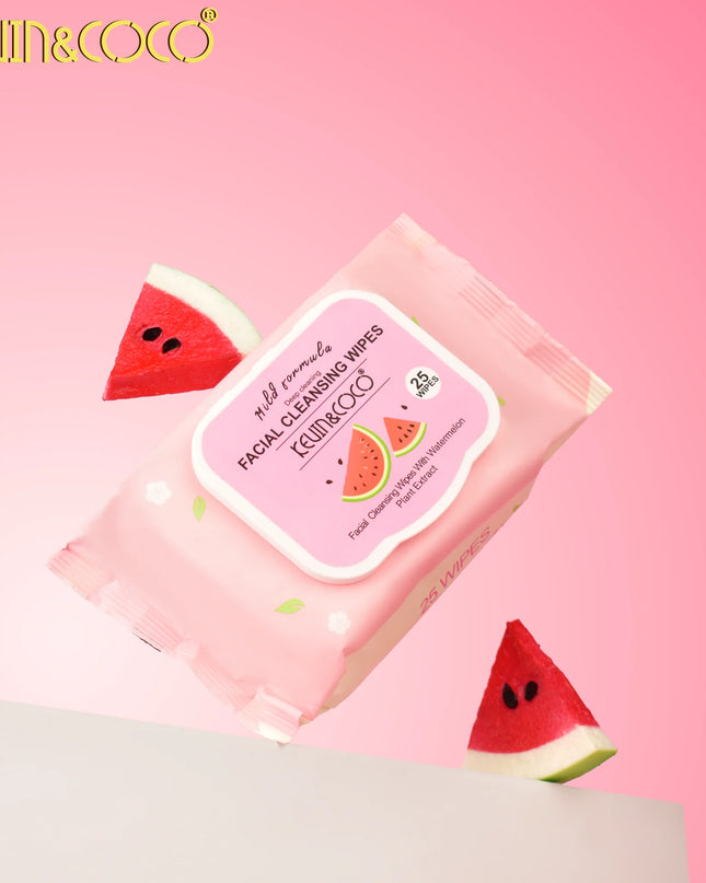 KEVIN & COCO - LIMPIADORA FACIAL CON FORMULA DE LECHE / WIPES 25pcs 🍉🍓🥥