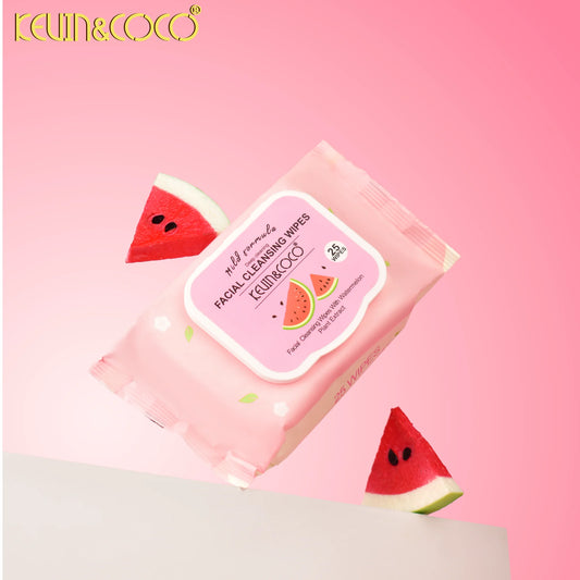 KEVIN & COCO - LIMPIADORA FACIAL CON FORMULA DE LECHE / WIPES 25pcs 🍉🍓🥥