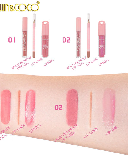 KEVIN AND COCO - KIT FALL IN LOVE | LABIAL + LIP LINER + GLOSS 💖🍴