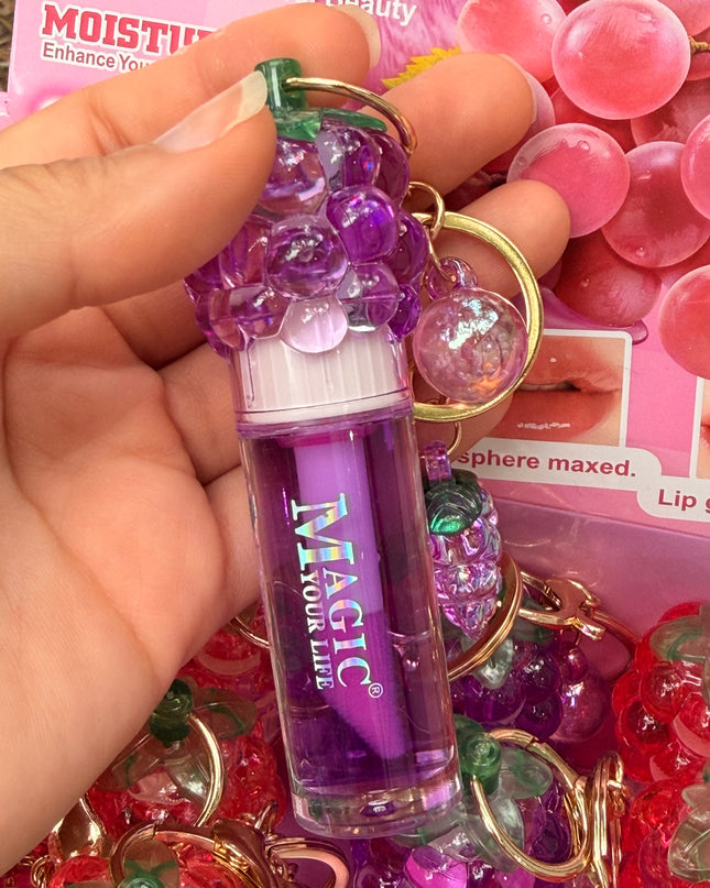 GIRLY’s - 3D Lipgloss de UVA con Llavero 🍇 (ph)