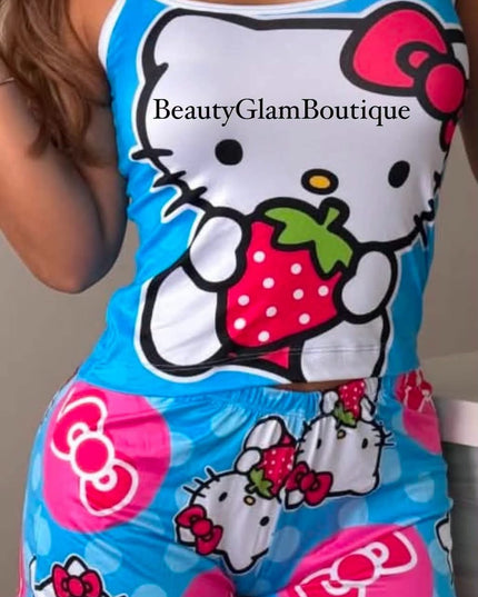 PIJAMA - HK STRAWBERRY PANTALÓN CORTO 🌸🍓