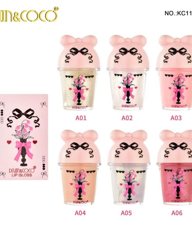 KEVIN & COCO - 🎀Lipgloss  Coquette🎀 with Small Glitter