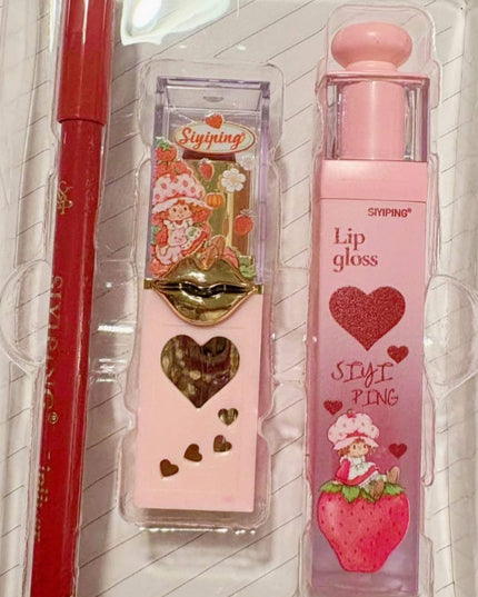 Strawberry Shortcake Set Lipstick, LipGloss & Lip Liner