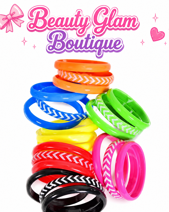 JOYERÍA FASHION - PULSERA DE LOS 80’ COLORIDAS (3pcs)🧡💚♥️🩷🖤💛💙