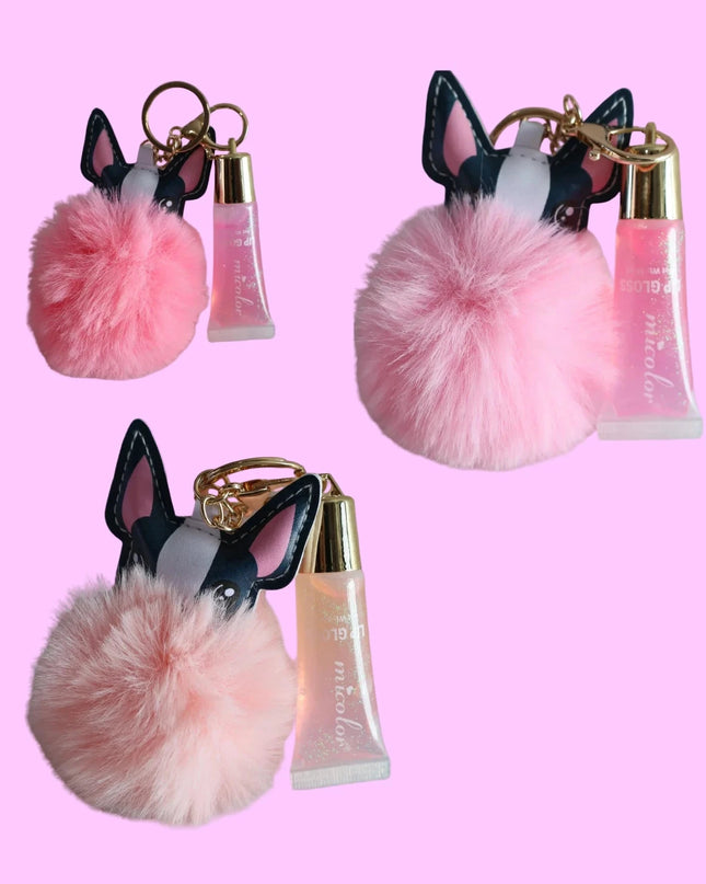 Dog keychain and Brilliant Lip Gloss 🐶💄