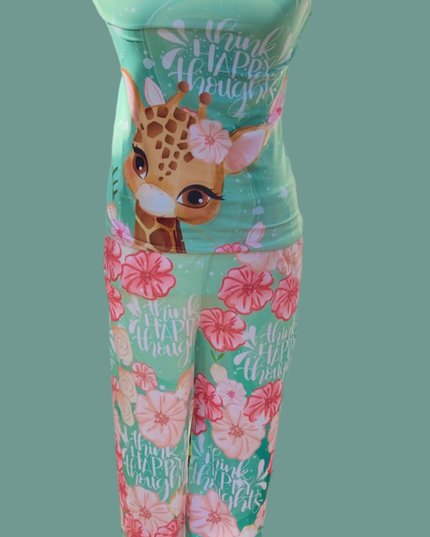 PIJAMA - Baby Jirafa Blossom🦒🌸 Pantalón Largo