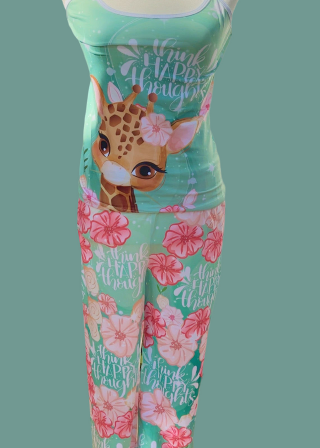 PIJAMA - Baby Jirafa Blossom🦒🌸 Pantalón Largo