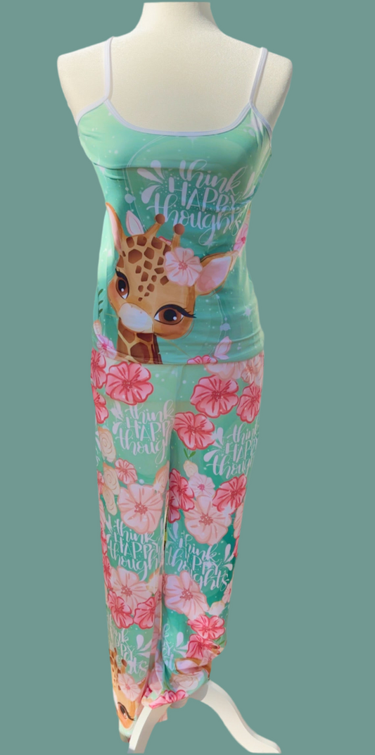 PIJAMA - Baby Jirafa Blossom🦒🌸 Pantalón Largo