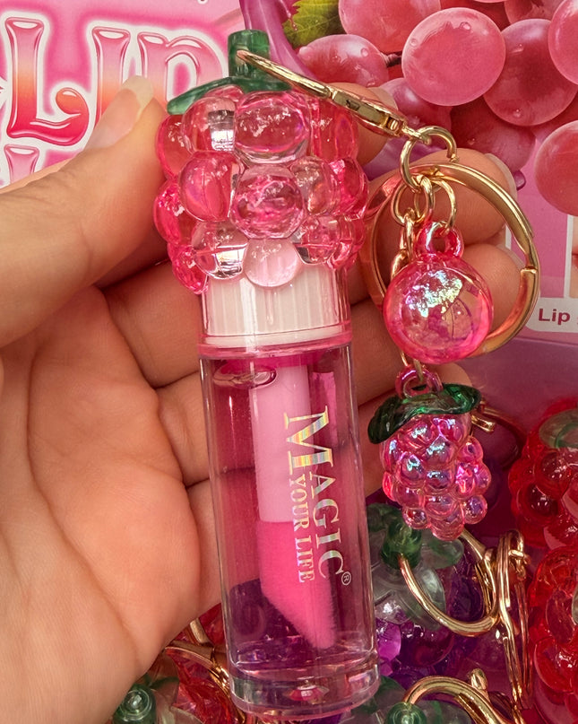 GIRLY’s - 3D Lipgloss de UVA con Llavero 🍇 (ph)