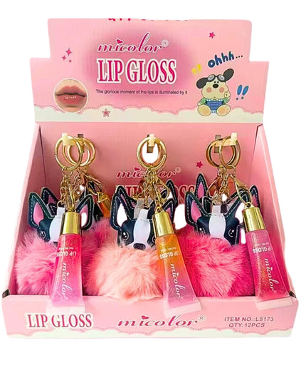 Dog keychain and Brilliant Lip Gloss 🐶💄