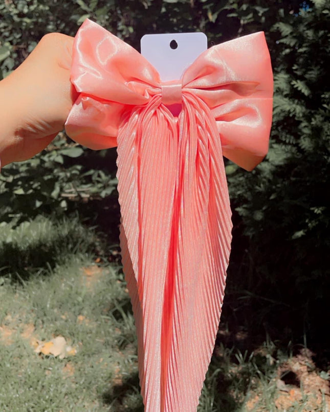 Lazo Coquette - Coleta Larga Satinado (Tamaño Grande) Set de 2pcs