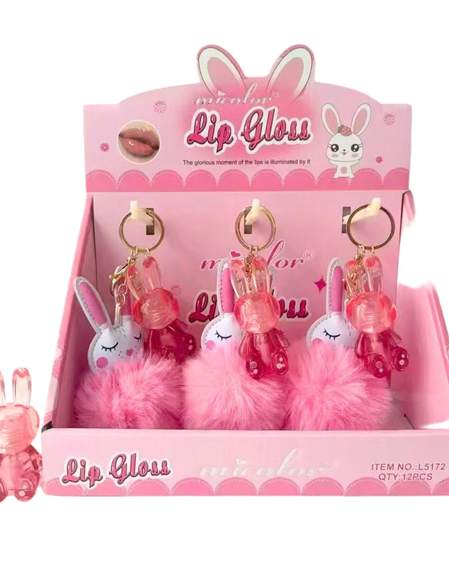 Bunny keychain and Brilliant Lip Gloss 🐰💄