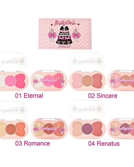 KEVIN & COCO - 🎀Bow Eyeshadow & Blush Palette 2in1 Coquette🎀