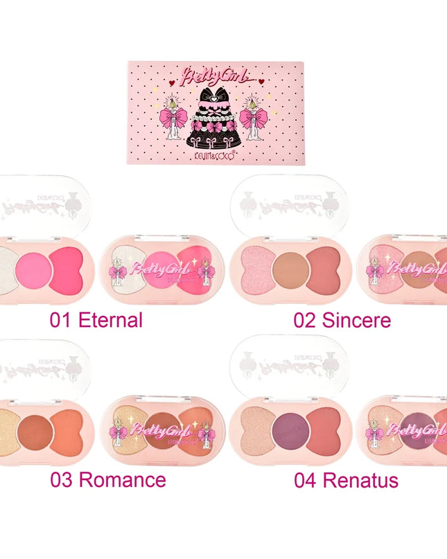 KEVIN & COCO - 🎀Bow Eyeshadow & Blush Palette 2in1 Coquette🎀