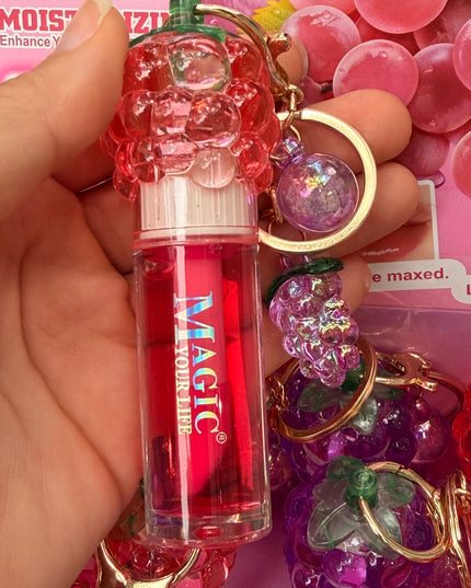 GIRLY’s - 3D Lipgloss de UVA con Llavero 🍇 (ph)