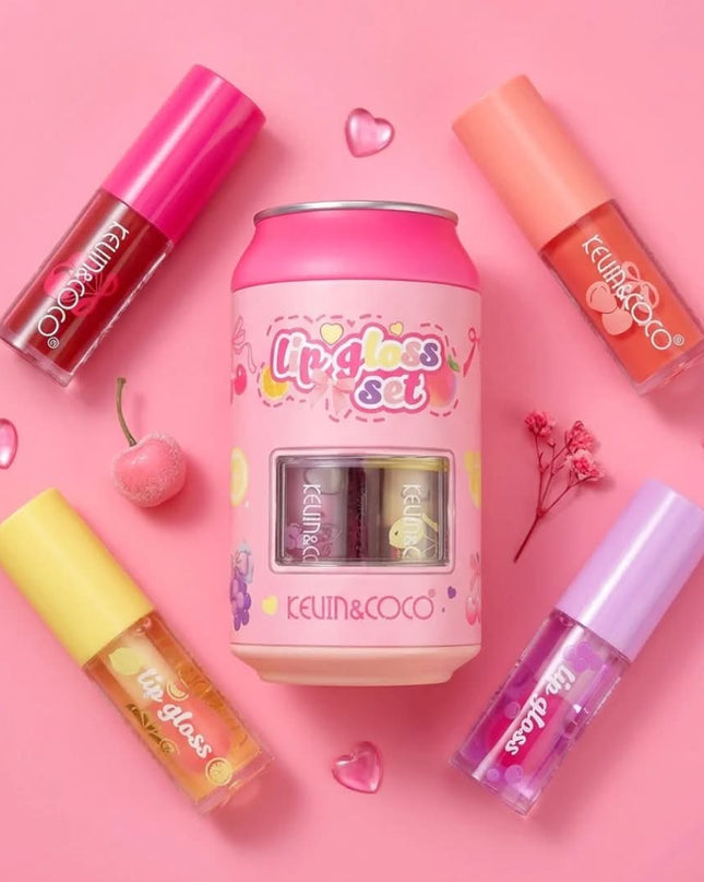 KEVIN & COCO - Fruit Satin Lip Gloss 4-Piece Bottle