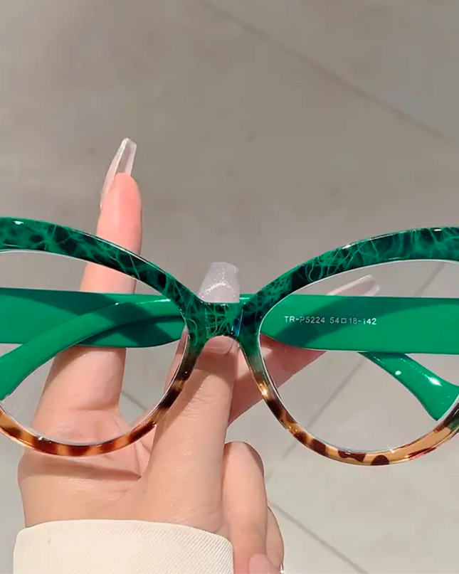GAFAS GLAM - VERDE & BROWN LEOPARDO