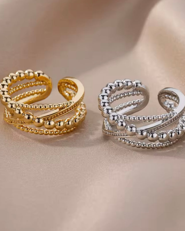 JOYERIA - Sortija de Trenzada (Ajustable) 1pc