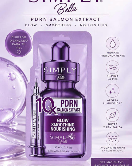 SIMPLY BELLA | 10x PDRN Salmon Extract (Luminosidad, Suavidad y Nutre el Rostro) 💟