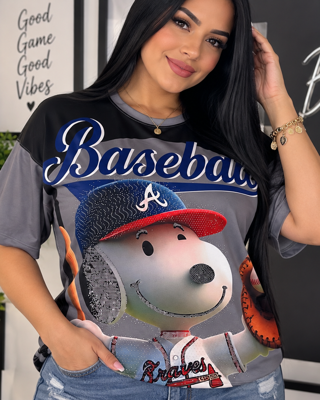 BLUSÓN SNO•PPY FULL PIEDRERÍA OVERSIZE 💙🥎