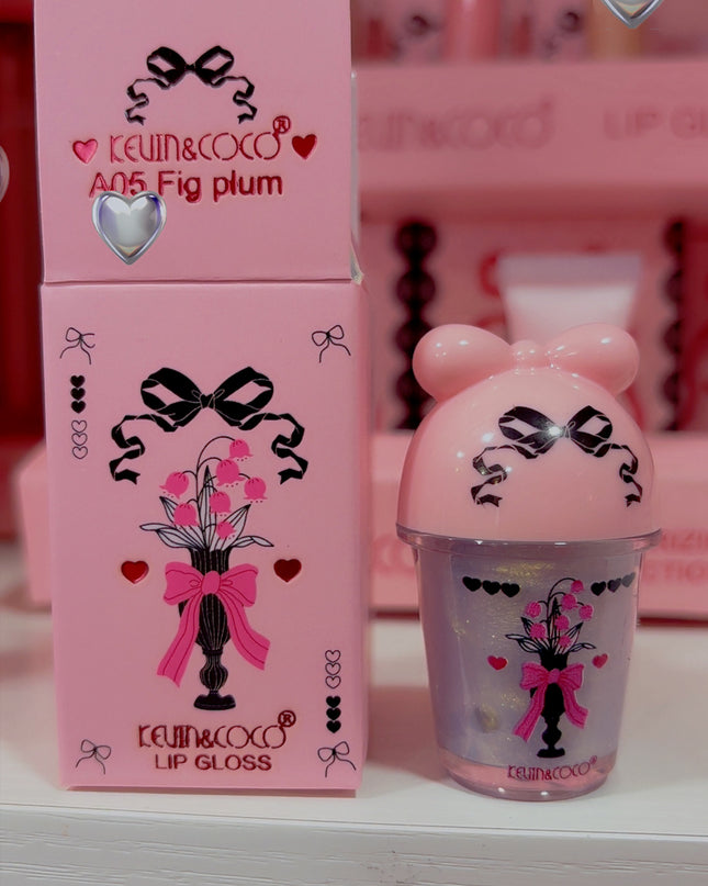 KEVIN & COCO - 🎀Lipgloss  Coquette🎀 with Small Glitter