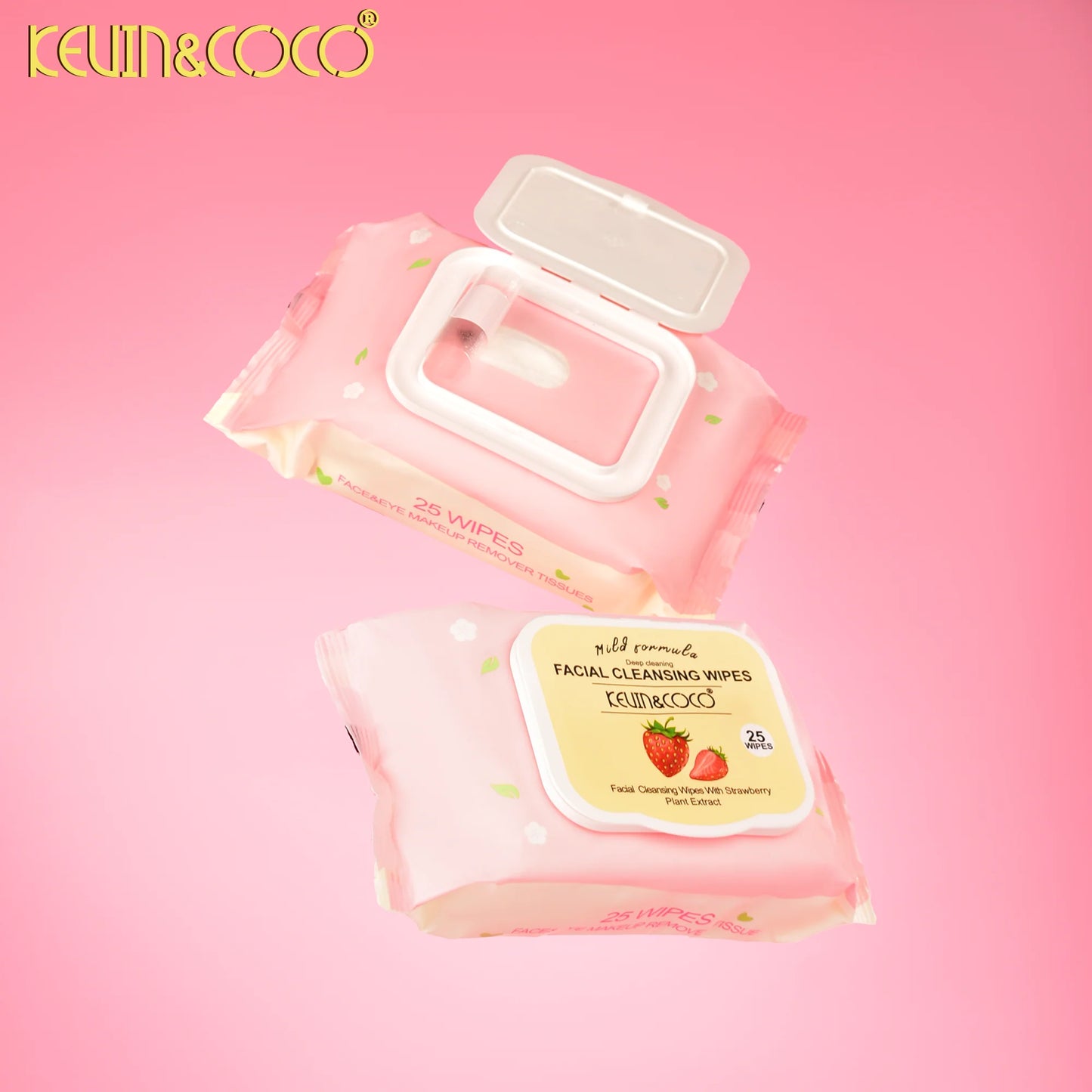 KEVIN & COCO - LIMPIADORA FACIAL CON FORMULA DE LECHE / WIPES 25pcs 🍉🍓🥥