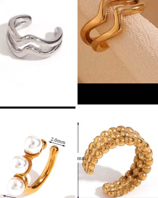 JOYERIA - Clip de Oreja Set de 4pc