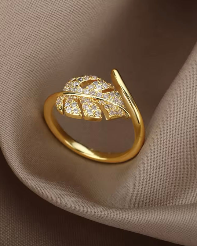 JOYERIA - Sortija de Hoja 1pc