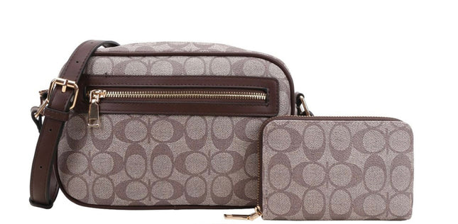 CROSSBODY WITH WALLET / INSPIRED COA-CH (BROWN)