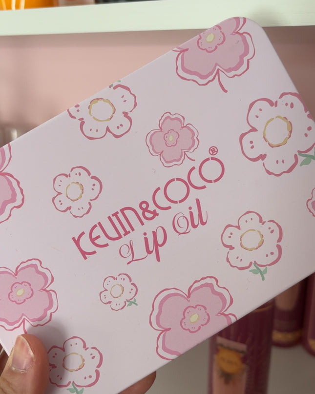 KEVIN & COCO - Set of 4pc Lip Oil & Gloss Metal Case