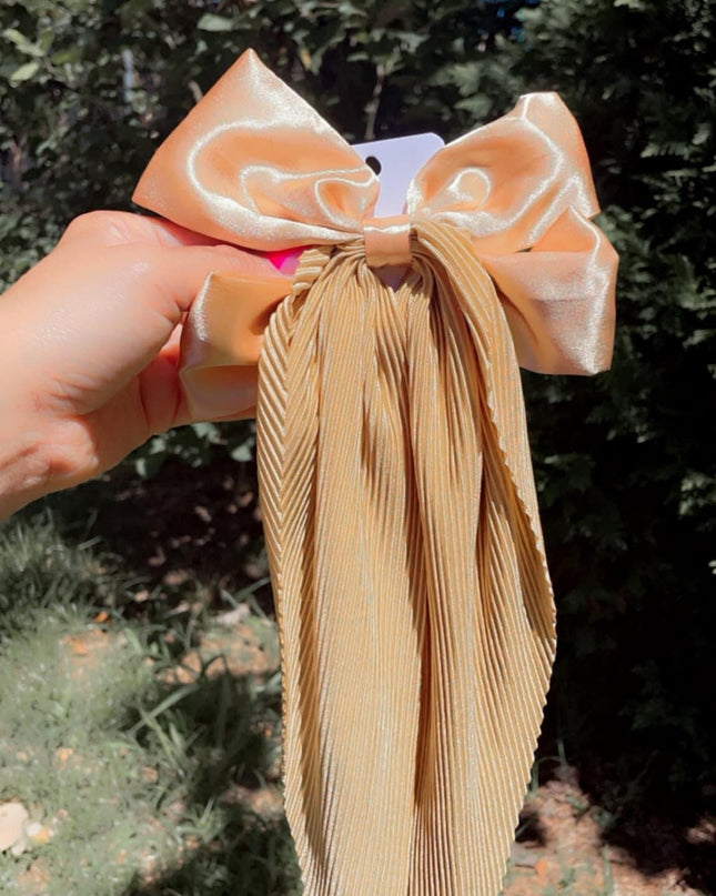 Lazo Coquette - Coleta Larga Satinado (Tamaño Grande) Set de 2pcs