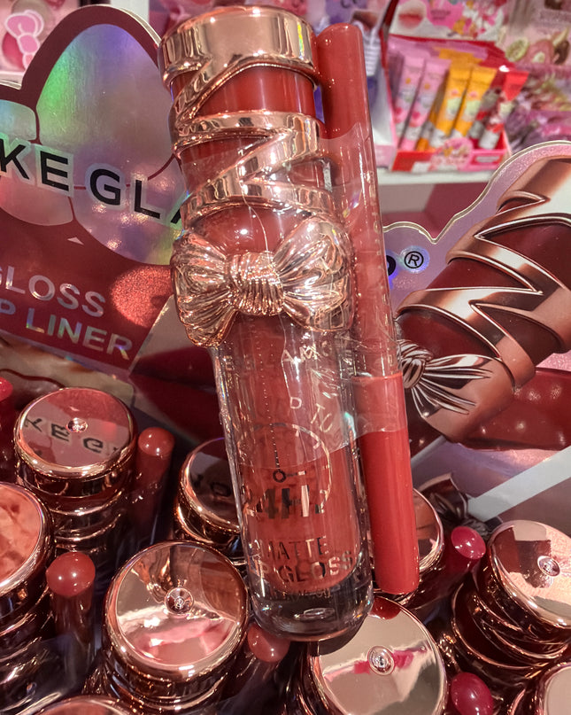 GIRLY’s - COMBO DE LABIAL MATTE + LIP LINER 24Hrs (Brown) 🎀🤎