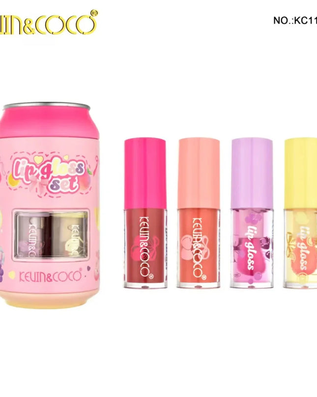 KEVIN & COCO - Fruit Satin Lip Gloss 4-Piece Bottle
